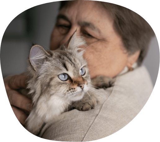 femme-agee-chat